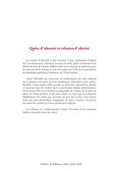 Quête d'identité et relation d'altérité