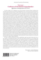 Conférences d'introduction à la psychanalyse de Manosque 