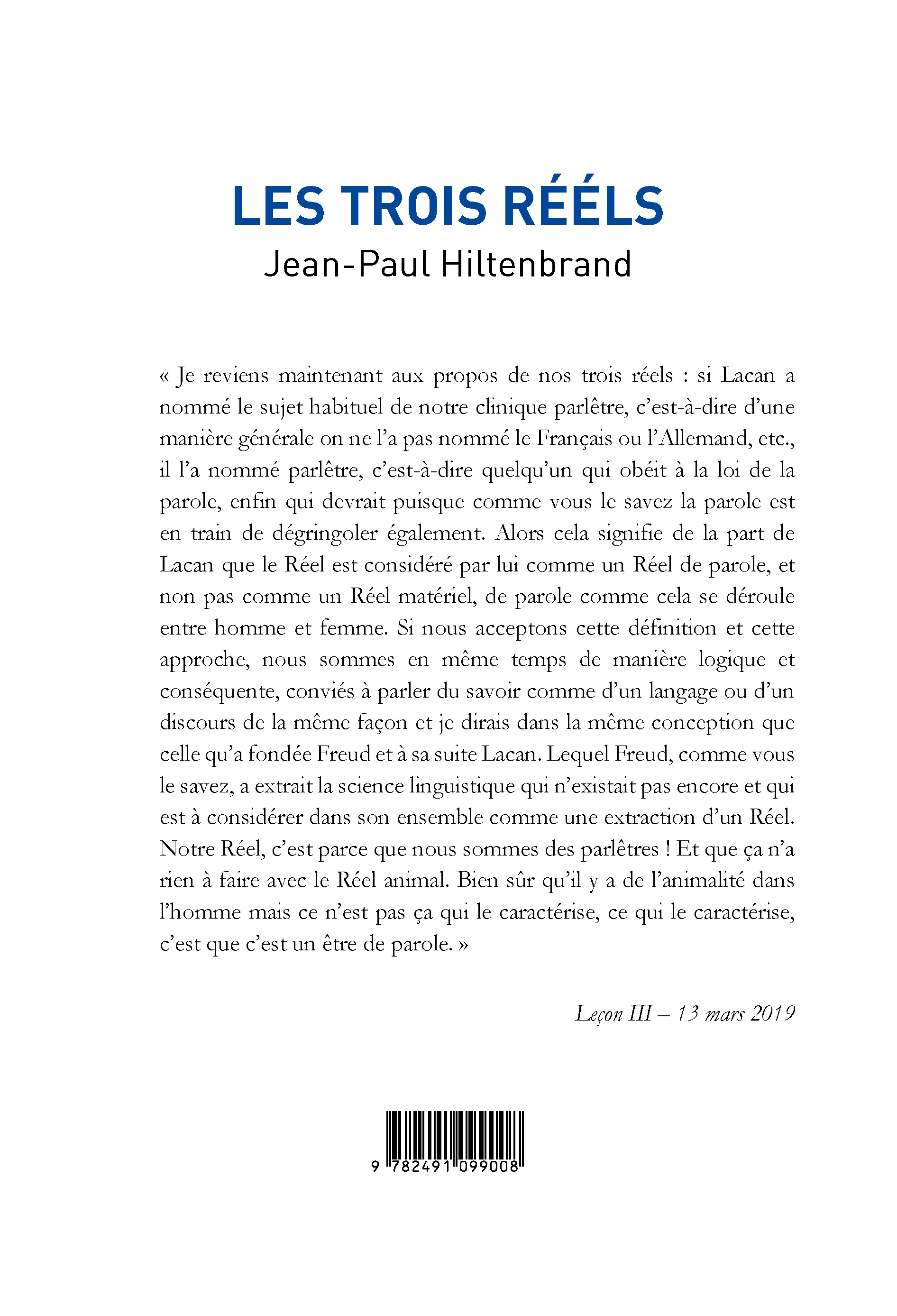 les trois réels COUVERTURE