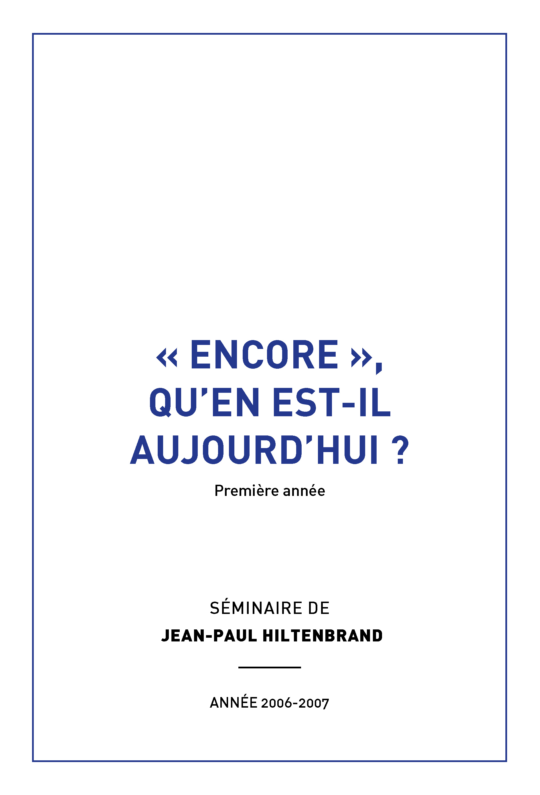 ENCORE 1ERE ANNEE COUVERTURE